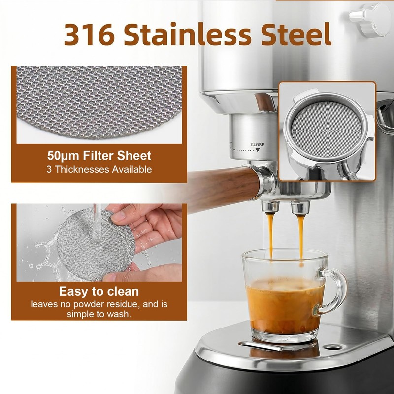 3 Pezzi Schermo per Caffè Espresso 51mm, Schermo per Espresso