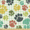 Ambesonne Dog Lover Fabric by The Yard, Hand Drawn Paw