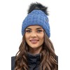 Vivisence Stylish Women's Winter Set Hat with Pompom and Warm