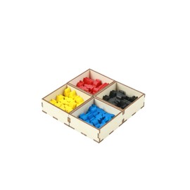 The Broken Token A Feast for Odin Compatible Game Organizer - Wood Storage Box with Multiple Compartment Trays for Resources, Four-Players, Cards & More - Unofficial Wooden Game Organizer