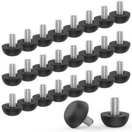 SATUY M8 Adjustable Furniture Leg, 304 Stainless Steel Furniture Feet, 8mm x 1.25 Screw-in Leveling Feet, Outdoor Patio Furniture Legs Leveler Replacement for Table, Chair, Desk, Cabinet (24Pcs)