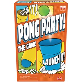 Pong Party - Party Game to Play with Family or Friends - Ages 8+ - 50 Challenges to be Faced Alone or as a Team - Skill Game with Ping Pong Balls - From 2 to 4 Players