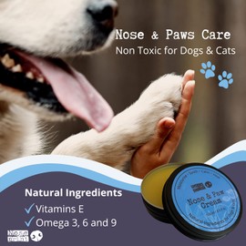 100% Natural Dog Nose & Paw Balm Paw Protector | Paw Balm For Dogs | Dog Paw Moisturiser Dog Paw Balm Moisturises And Conditions And Relieves Dry And Cracked Pads (50 ML)