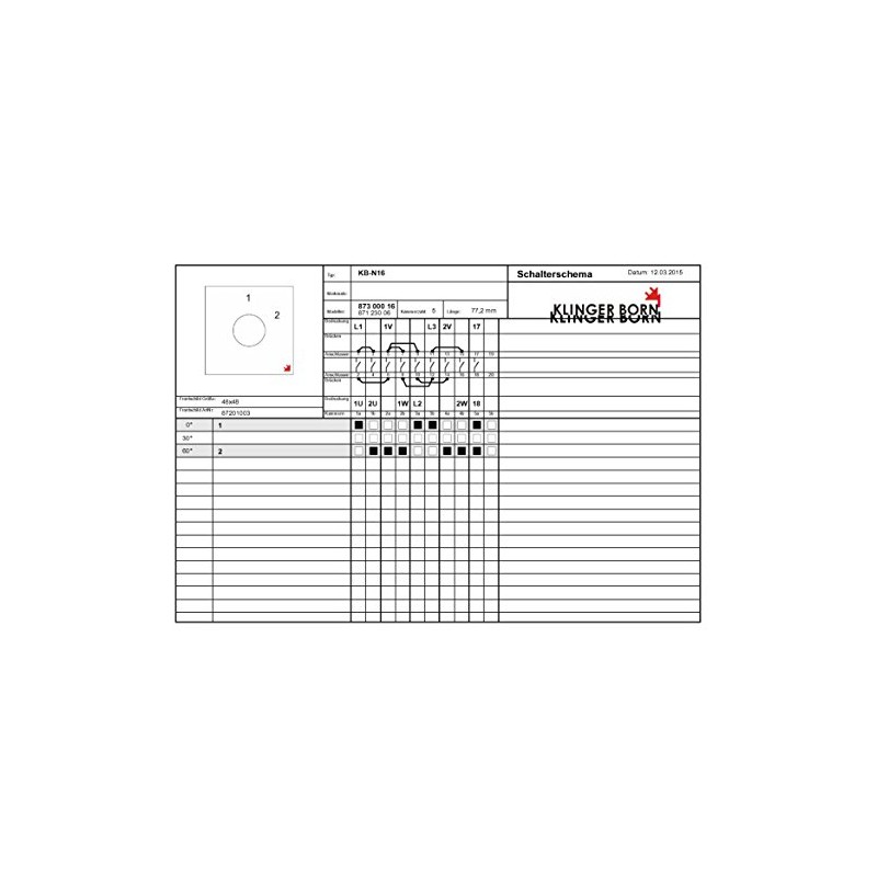 KlingerBorn KB-N16 | Dahlander Switch | High Performance Cam Switch