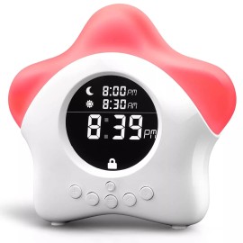 Learn & Climb Stay-in-Bed Clock for Kids - Toddler Sleep Training Clock, Night Light & Alar...