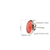 Handmade Simple Small Round Stud Earrings Jewellery for Women (Red
