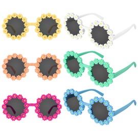 6 Pares Gafas de Flores para Niña,Gafas de Sol Infantiles con Forma de Margarita - Gafas de Sol para Niñas pare Diversión y Estilo para Niñas