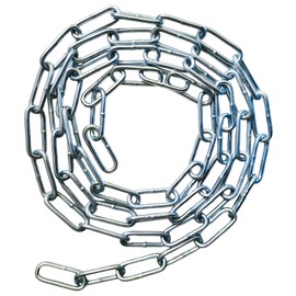 Heavy Duty Rust and Corrosion Proof Galvanised Metal Link Chain Stainless Steel for Bike Lock Padlock Security Gate Fence Gym Weight Lifting Extra Strong Long Length Welded Metal (3MM, 5 Metre)