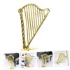 HEMOTON Mini Harp Toy Models Doll House Stringed Instrument Harp