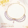 Generse Boho Head Pearl Gold Head Bow Women Girls Hair