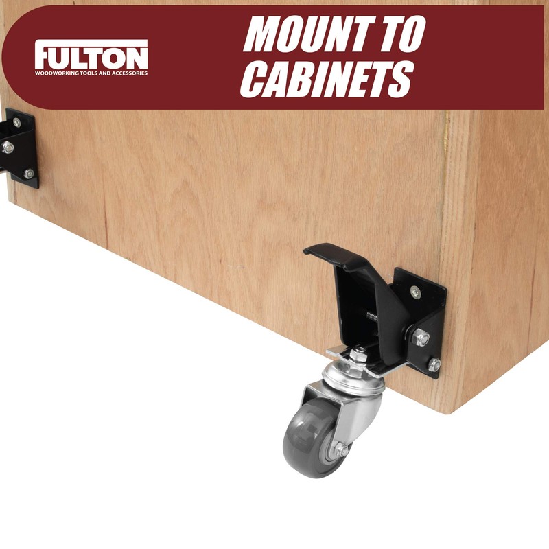 Workbench Caster kit 4 Heavy Duty Retractable Casters with Urethane