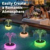 GGII 1-Pack Solar Fountain with RGB Lights 3.5W Solar Powered