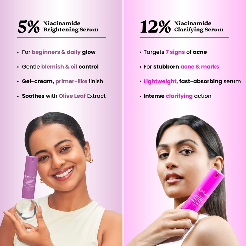Foxtale 12% Niacinamide Face Serum with Azelaic Acid for Oil