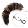 KERDEJAR Raccoon Coat Tails Keyring Keyring Gift, As pictured.
