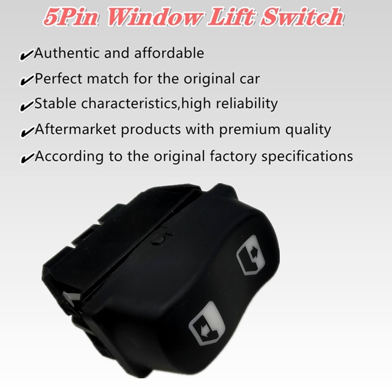 577.75607 5Pin Window Lift Switch Driver Side (Left) Compatible with