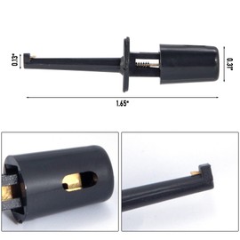 Alwonder Hackle Pliers for Fly Tying 10PCS, 8 Fly Hook Hackle Pliers, Plastic Long Tip Hooks Lures Tying Tool, Rapping Hackle Tools Fishing Clip(Brown)