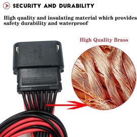 LIZAPUS Headlights connector Pigtail Harness Compatible with Ford Fusion 2017-2020 HS7Z13008AB, HS7Z13008AA Plug