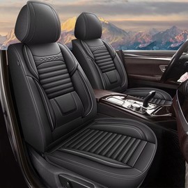 DISUTOGO 2 Front Car Seat Covers Fit for Subaru Outback 2007-2025 2026 Faux Leather Seat Covers Waterproof Seat Protectors Automotive Seat Cushion with Airbag Compatible (2 Seats,Black)