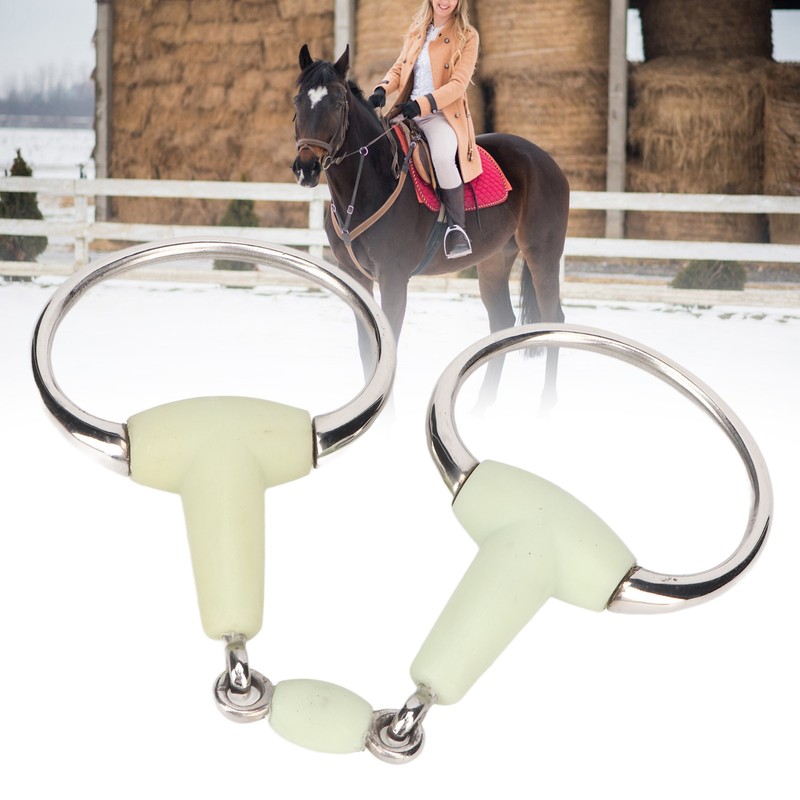 Stainless Steel Horse Bit Apple Flavor Rubber Wrapped Horse Mouth