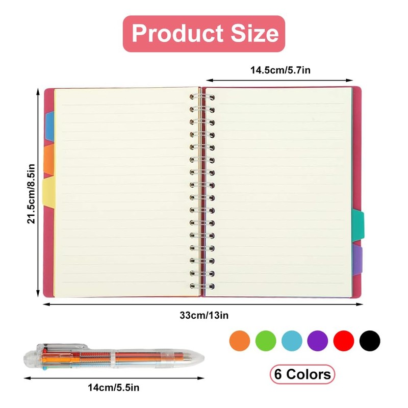 A5 Notebook Index, Notebook Index A5 Ring Binder Lined, Notebook