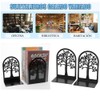 DACUAN Metal Bookend, 4 Packs Durable Book Holders, Book Shelf