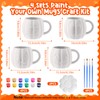 4 Sets Halloween Paint Your Own Mugs with Painting Kit,
