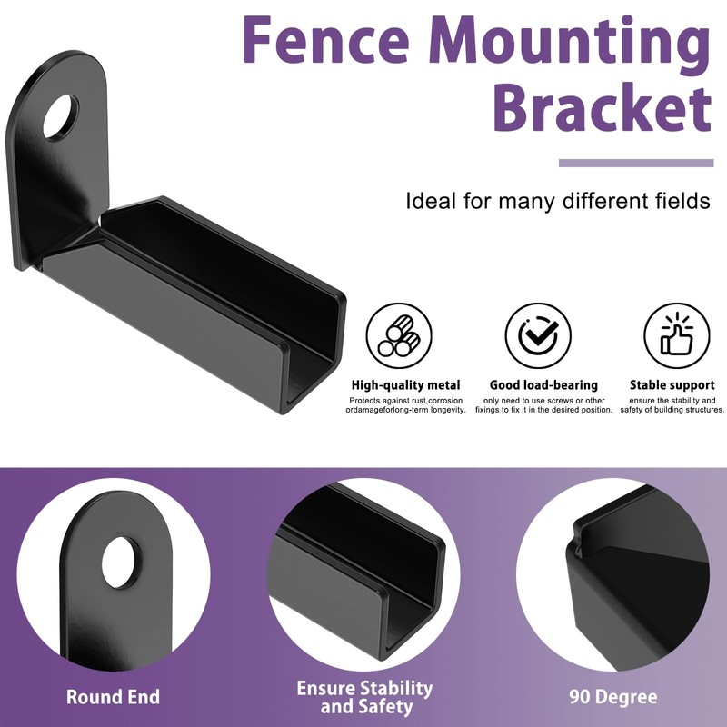 16 Pcs Fence Mounting Bracket for 1" x 1" Square