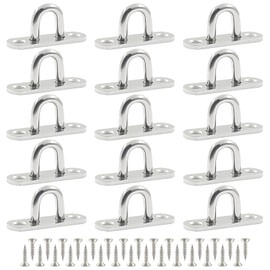 15-Pack 304 Stainless Steel Pad Eye Plate Hooks