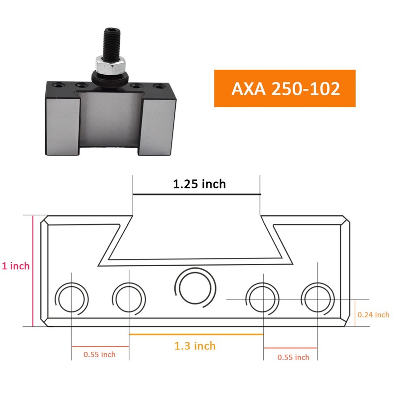 Kimllier 5Pcs AXA 250-102 Quick Change Turning & Facing CNC