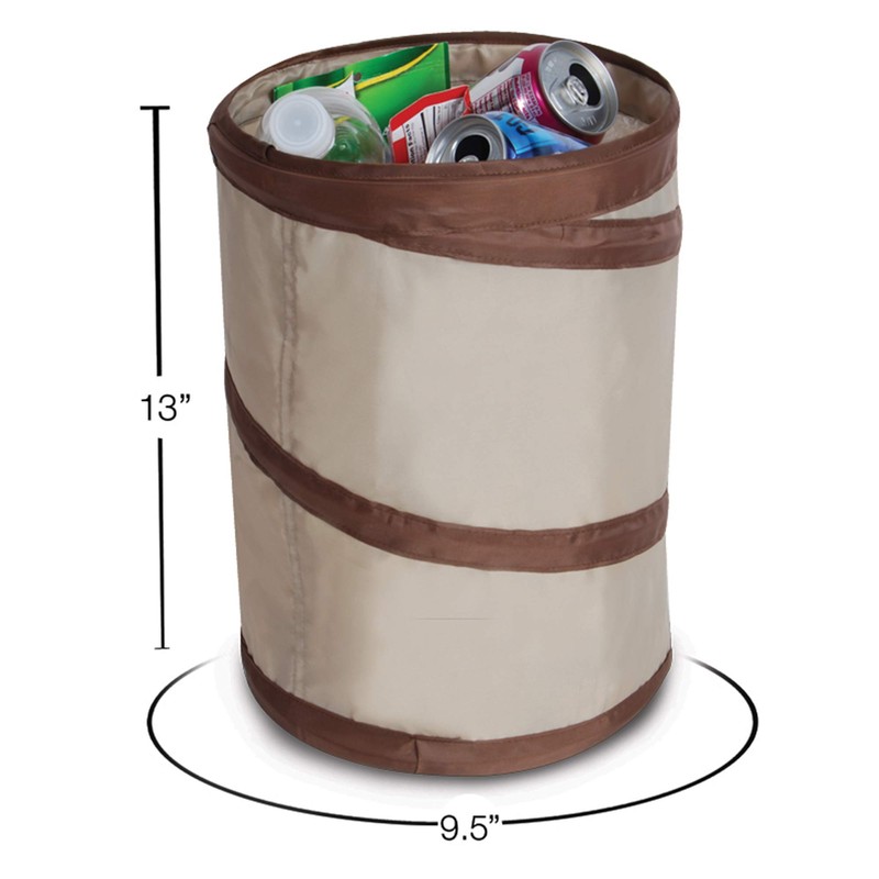 Smart Design Spiral Pop Up Trash Bin with Open Top