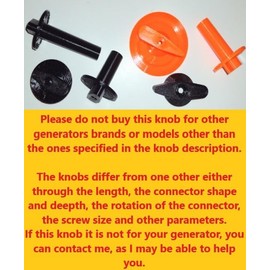 Compatible replacement knob for Westinghouse iGen2200, iGen2500 or iPro2500 watts inverter generator for the Off-Choke-Run switch selector and compatible screw - new 3d printed part