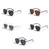 LIGOES TR90 Polarised Sunglasses Retro Square Flattop Sunglasses Double Bridge