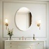 USHOWER Bathroom Mirror for Over Sink, 20x28 Inch Oval Frameless
