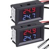 PEMENOL 2 x Display Digital Thermometers, DC4-28V Red + Blue
