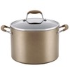 Anolon Advanced Home Hard-Anodized Nonstick Wide Stock Pot/Stockpot (10-Quart, Bronze)