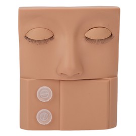 Lash Mannequin Head Replaceable Eyelid Eyelash Extension Practice Makeup Training PVC Skin Color