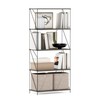 Furinno Besi 5-Tier Industrial Multipurpose Shelf Display Rack with Metal