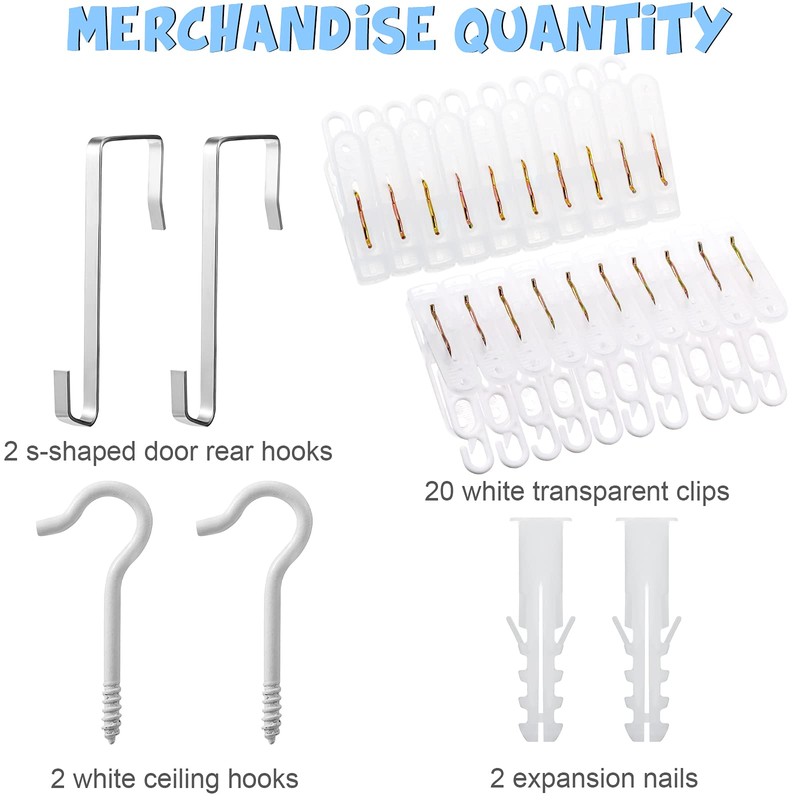 Blulu Plastic Toy Chain Organizer Stuffed Animal Storage Chain with
