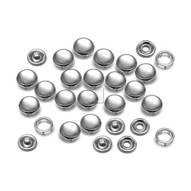 CRAFTMEmore 20 Sets 9MM Mirror Pearl Snaps Fasteners for Western Shirt Clothes Popper Studs (Mirror)