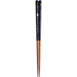 Kawai 118673 Rabbit Moon Picture Scroll Chopsticks Black 9.1 inches (23 cm)