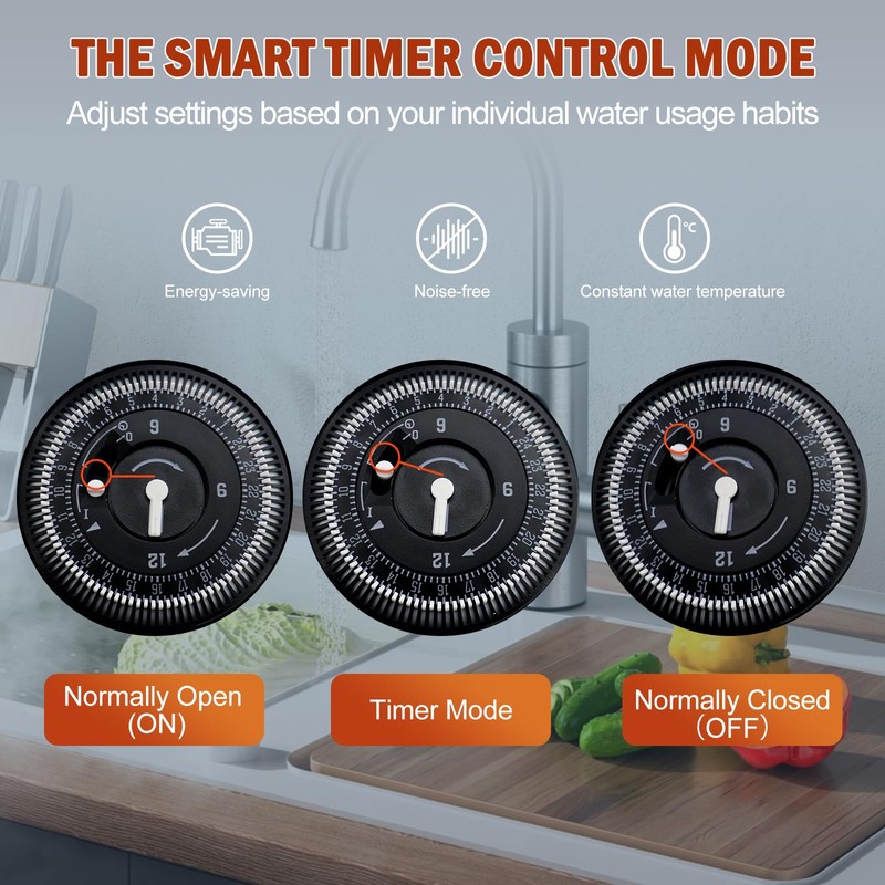 Hot Water Recirculating Pump Kit for Tank Water Heaters with