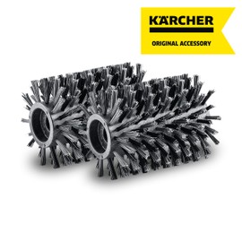 Kärcher 2-Piece Brush Roller Set for PCL 4 - Cleaning Wooden Surfaces and WPC Surfaces Outdoor (Patios)