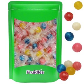Sour Fruit Flavored Balls Hard Candy, Kosher Certified, Individually Wrapped, Assorted (1 Pound, Approx 80 Pcs)