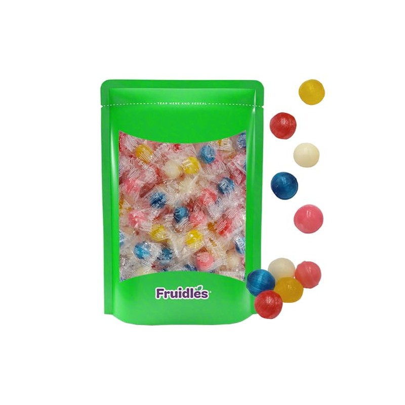 Sour Fruit Flavored Balls Hard Candy, Kosher Certified, Individually Wrapped,