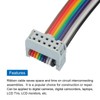 MECCANIXITY 1 Pcs 10 Pin Flat Rainbow Ribbon Cable FC/FC