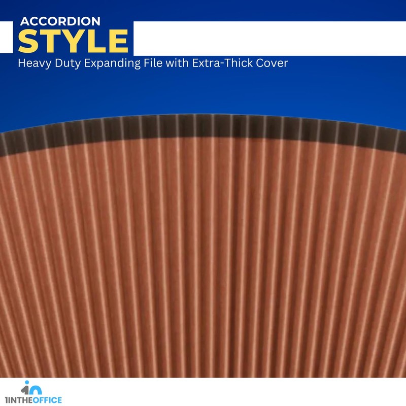 1InTheOffice Expanding File Folder 31 Sections, Accordion File Organizer, Numerical