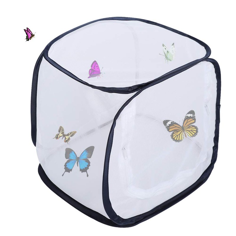 Kuuleyn Large Butterfly Habitat Mesh Cage,Portable Ventilated Butterfly House Breeding