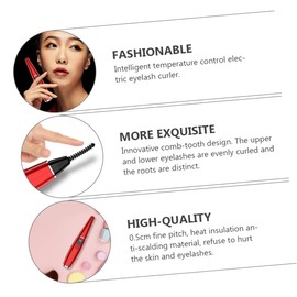 minkissy Heated Lash Curler Eyelash 10 Seconds Heating 10 Degree Curve Alloy Core Beauty Tool