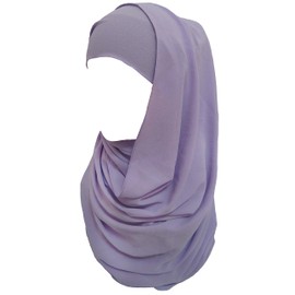 Lina & Lily Bubble Crepe Chiffon Women's Muslim Hijab Head Scarf Turban Fabric Lightweight Opaque, Dust purple