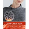 3 Pack Women's Thermal Fleece Shirts Long Sleeve Mock Turtleneck